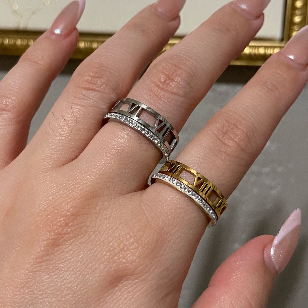 Roman Numeral CZ Ring